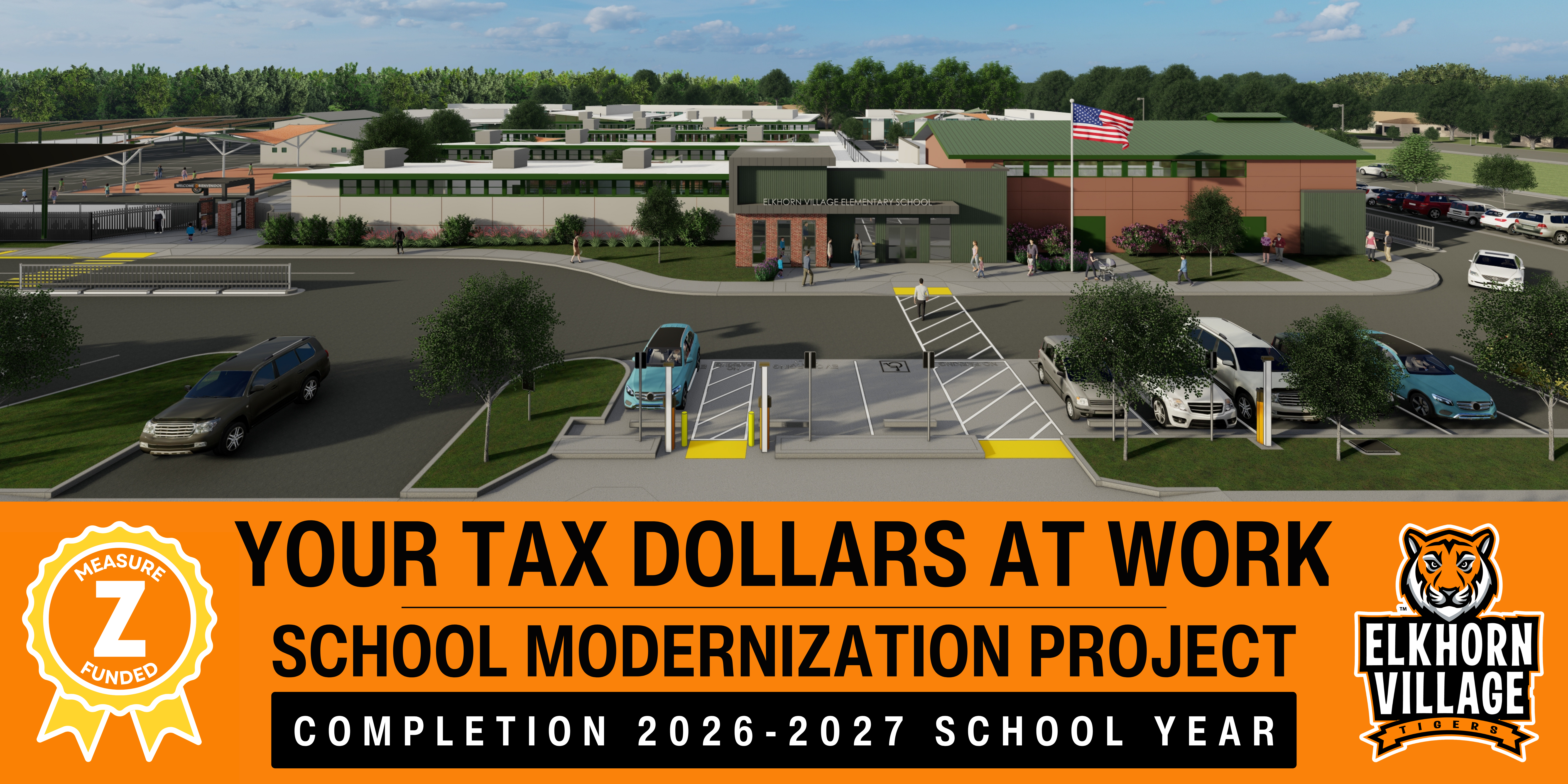 digital rendering of new Elkhorn Village School
