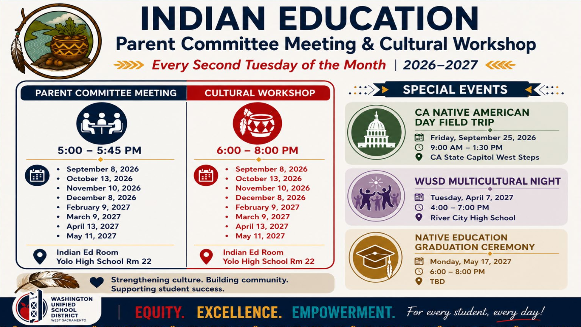 Indian Education text graphic with important dates