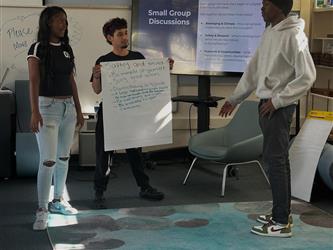 Photo of Superintendents Student Advisory Committee meeting at a school site