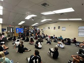 Photo of Superintendents Student Advisory Committee meeting at a school site