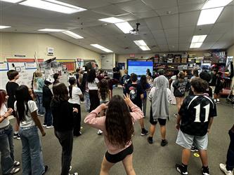 Photo of Superintendents Student Advisory Committee meeting at a school site