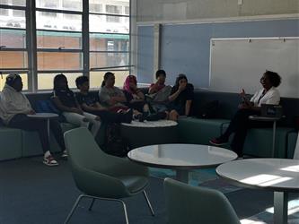 Photo of Superintendents Student Advisory Committee meeting at a school site