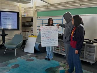 Photo of Superintendents Student Advisory Committee meeting at a school site