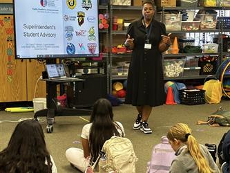 Photo of Superintendents Student Advisory Committee meeting at a school site